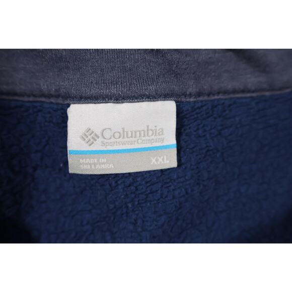 Columbia Pullover Mens 2XL Blue Fleece Half Zip Sweater Outdoors Hiking XXL - Picture 6 of 7